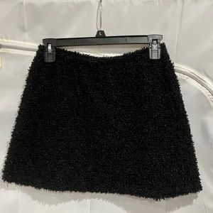 Women's Black Shag Mini Skirt. Sz S. Excellent Con.